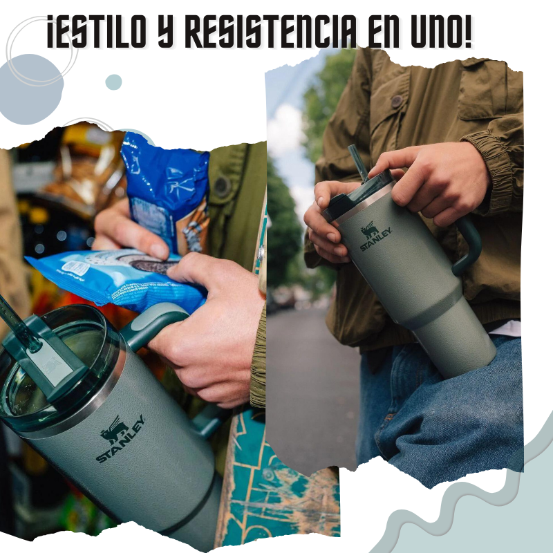 Vaso Stanley 40 Oz con Accesorios Antiderrame®